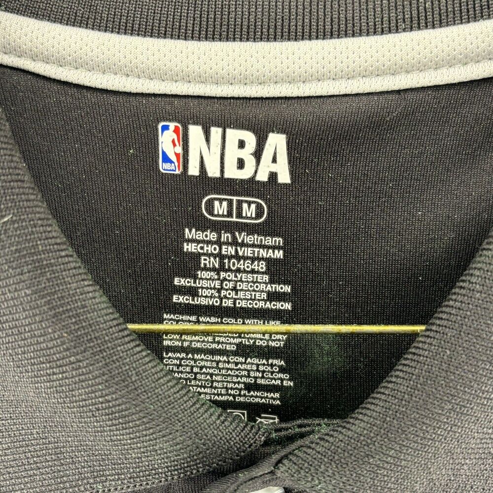 Nike Dri-Fit NBA San Antonio Spurs Black Polo Shirt Size Medium - Picture 4 of 5